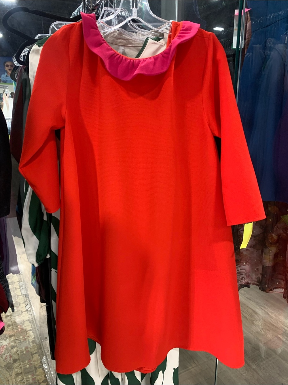 Tuckernuck Pomander Place Daphne Dress M Pink Red Color Block Preppy Party - Picture 4 of 8